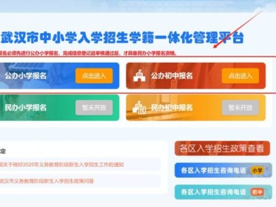 武汉市中小学入学招生学籍一体化管理平台小学录取结果查询入口