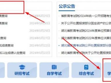 湖北省教育考试院门户网站学考成绩查询入口官网