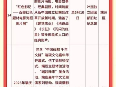 2025年肇庆五一活动大全