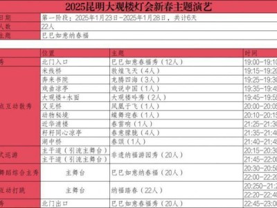 2025年大观楼灯会节目表