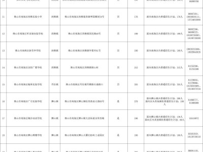 南海区2025年民办义务教育学校普通招生计划一览表