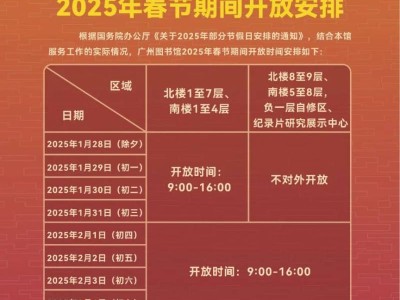 2025春节期间广州图书馆开放吗