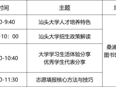 2025汕头大学招生咨询日活动攻略