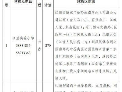 南京浦口区公办小学施教区范围（更新中）