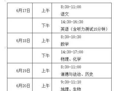 2025南昌中考时间是几月几号