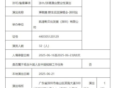 2025萧敬腾深圳演唱会时间+地点+交通