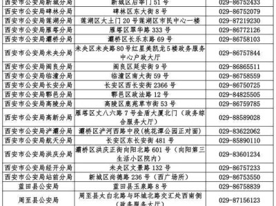 西安派出所户籍室工作时间(附周末开放单位)
