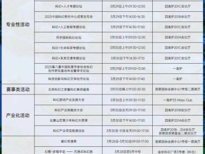 2025中国科幻大会日程安排时间表