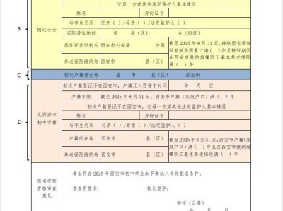 2025年西安莲湖区八年级初中学业水平考试回我区报名考生须知