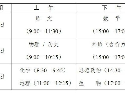 2025年衡阳高考最新安排时间表