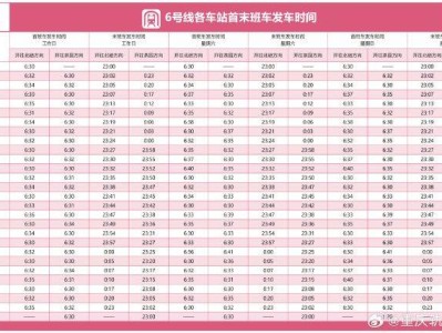 重庆6号线首末班车时间(实时更新)