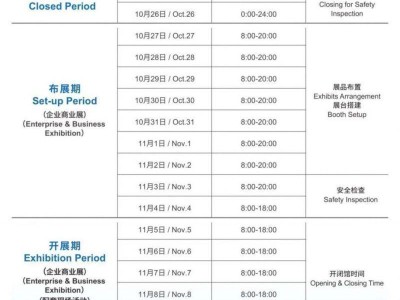 上海进博会2025年时间表