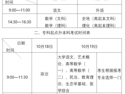 2025山东成人高考考试时间表
