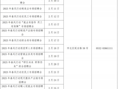 2025青岛市本级招聘会时间、地点