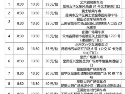 2025年昆明晋龙如意园清明祭扫大巴时间表