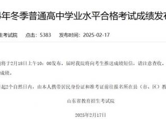 2025山东合格考(学考)成绩查询入口官网https://cx.sdzk.cn