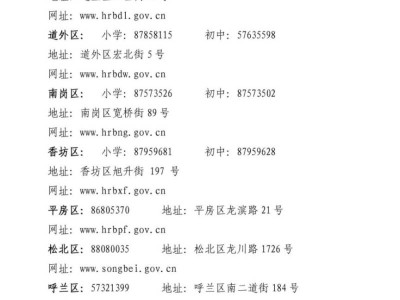哈尔滨市2025年义务教育学校招生政策解读