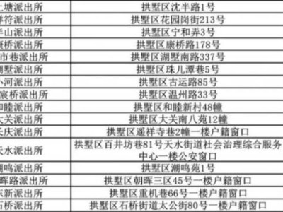 2025杭州拱墅区身份证线下办理地址(接待时间+咨询电话)