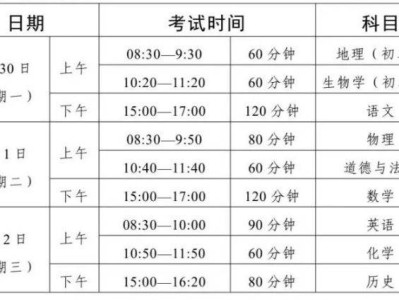 2025年广州中考时间