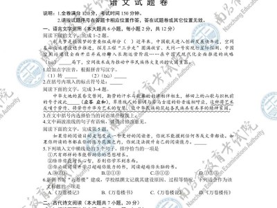 南昌中考语文试卷及答案解析2025