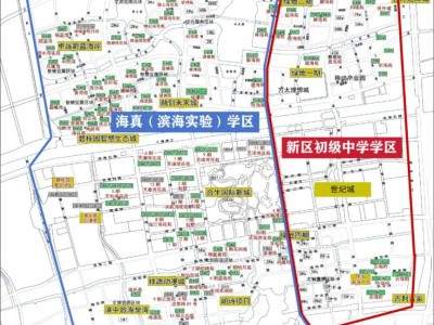 2025宁波前湾新区初中学区划分示意图