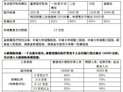 长沙大学生医保待遇时间及待遇标准