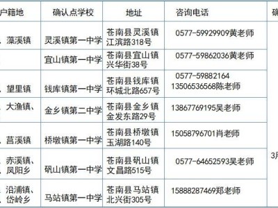 2025年温州苍南县中考报名安排(条件+时间)