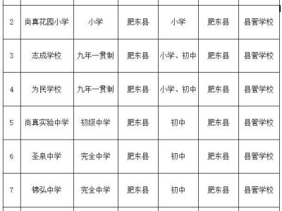 合肥肥东县2025年民办义务教育招生学校名单