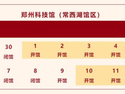 2025郑州科技馆五一假期开闭馆时间