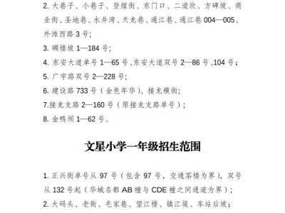 2025重庆潼南城区公办小学招生范围