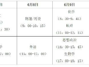 黑龙江高考时间2025年时间表
