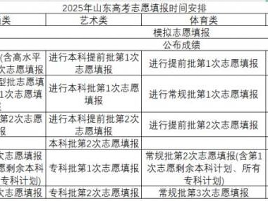 2025山东高考提前批志愿填报时间＋入口官网（https://wsbm.sdzk.cn/）