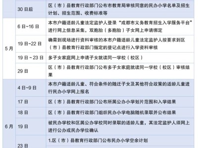 成都随迁子女入学申请时间+入口2025