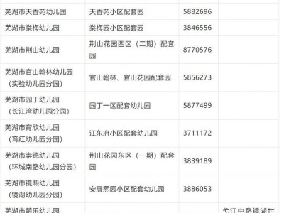 2025芜湖镜湖区电脑派位幼儿园及配套建设公办园服务小区