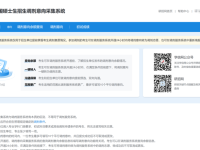 2025研究生考试调剂意向采集系统使用指南