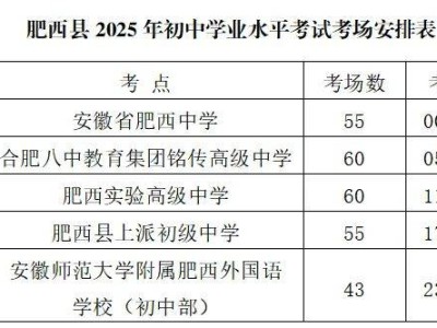 2025合肥肥西县中考考点查询入口