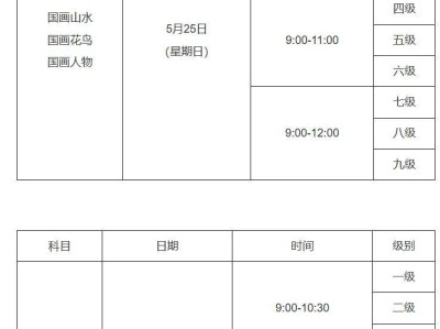 2025年5月书画等级考试(CCPT)考试时间安排