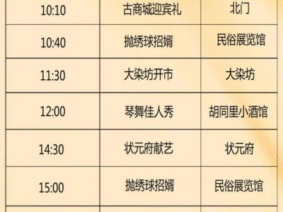 2025周村古商城景区演出时间表