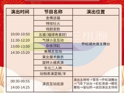 2025淄博三水源春节庙会演出时间表