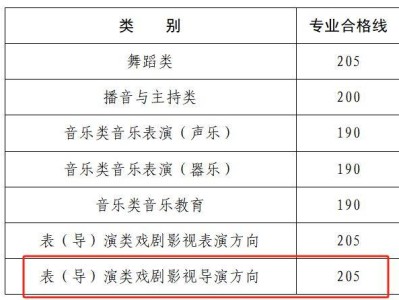 河南省2025年戏剧影视导演方向省统考合格线及分段表