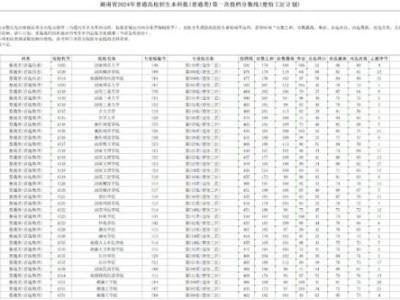 2024湖南高考本科批(普通类)第一次投档分数线(楚怡工匠计划)