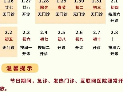 2025年春节期间 上海浦东各大医院门急诊安排