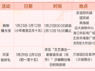 2025春节海口第十七届万春会活动日历(持续更新)