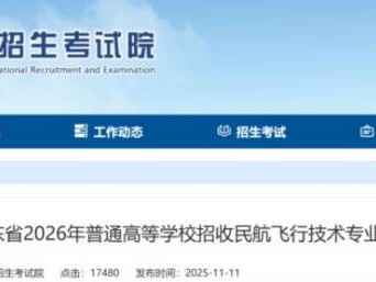 2026年山东省高校民航招飞报考指南（流程+条件+时间）