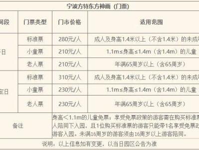2025年宁波方特东方神画毕业生游玩攻略（门票+交通）