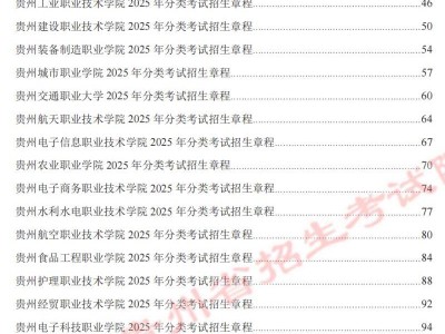 2025贵州分类招生有哪些学校?