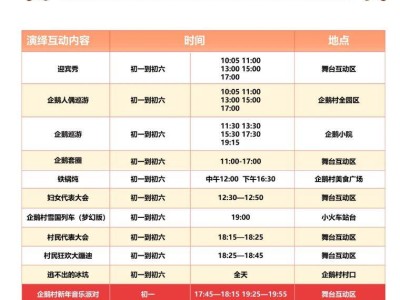 2025长春北湖企鹅村春节活动节目单+烟花燃放时间