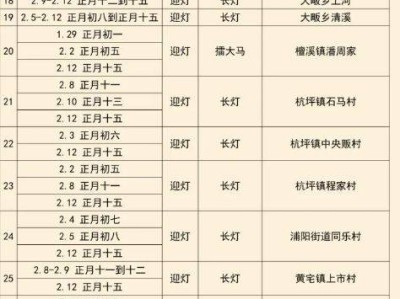 2025春节浦江板凳龙表演时间