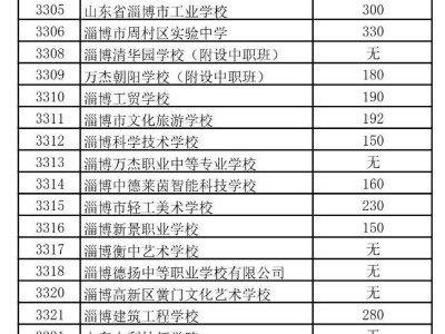 淄博市2025年中等职业学校与技工学校最低录取线