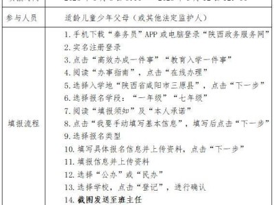 2025三原县教育入学一件事模拟填报须知
